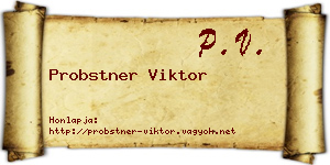 Probstner Viktor névjegykártya